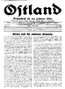 Ostland : Wochenschrift für den gesamten Osten, Jg. 15, 1934, Nr 9.