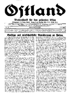 Ostland : Wochenschrift für den gesamten Osten, Jg. 15, 1934, Nr 10.