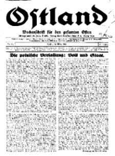 Ostland : Wochenschrift für den gesamten Osten, Jg. 15, 1934, Nr 13.