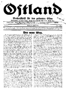 Ostland : Wochenschrift für den gesamten Osten, Jg. 15, 1934, Nr 15.
