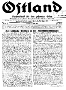 Ostland : Wochenschrift für den gesamten Osten, Jg. 15, 1934, Nr 16.