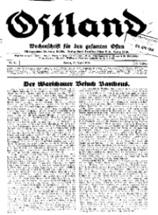 Ostland : Wochenschrift für den gesamten Osten, Jg. 15, 1934, Nr 17.