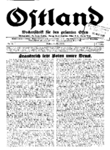 Ostland : Wochenschrift für den gesamten Osten, Jg. 15, 1934, Nr 19.