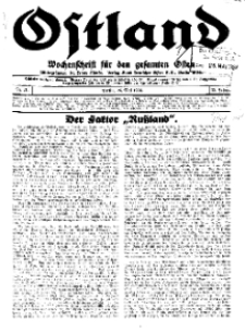 Ostland : Wochenschrift für den gesamten Osten, Jg. 15, 1934, Nr 21.