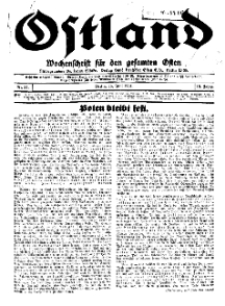 Ostland : Wochenschrift für den gesamten Osten, Jg. 15, 1934, Nr 24.