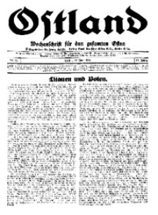 Ostland : Wochenschrift für den gesamten Osten, Jg. 15, 1934, Nr 25.