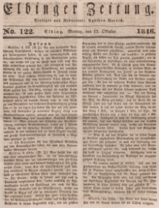 Elbinger Zeitung, No. 122 Montag, 12. Oktober 1846