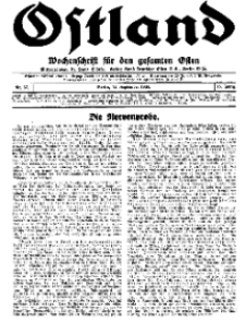 Ostland : Wochenschrift für den gesamten Osten, Jg. 15, 1934, Nr 37.