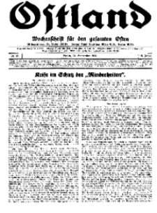 Ostland : Wochenschrift für den gesamten Osten, Jg. 15, 1934, Nr 38.