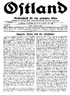 Ostland : Wochenschrift für den gesamten Osten, Jg. 15, 1934, Nr 40.