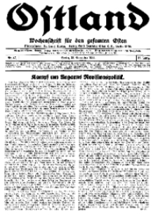 Ostland : Wochenschrift für den gesamten Osten, Jg. 15, 1934, Nr 47.