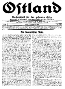 Ostland : Wochenschrift für den gesamten Osten, Jg. 15, 1934, Nr 48.