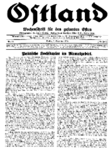 Ostland : Wochenschrift für den gesamten Osten, Jg. 15, 1934, Nr 49.