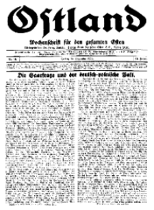 Ostland : Wochenschrift für den gesamten Osten, Jg. 15, 1934, Nr 50.