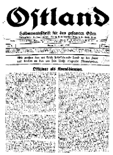 Ostland : Halbmonatsschrift für den gesamten Osten, Jg. 16, 1935, Nr 2.