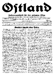 Ostland : Halbmonatsschrift für den gesamten Osten, Jg. 16, 1935, Nr 4.