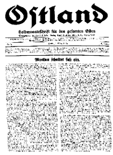 Ostland : Halbmonatsschrift für den gesamten Osten, Jg. 16, 1935, Nr 5.