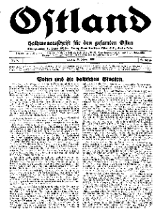 Ostland : Halbmonatsschrift für den gesamten Osten, Jg. 16, 1935, Nr 6.
