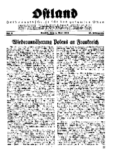 Ostland : Halbmonatsschrift für den gesamten Osten, Jg. 16, 1935, Nr 9.