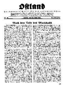 Ostland : Halbmonatsschrift für den gesamten Osten, Jg. 16, 1935, Nr 10.
