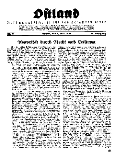 Ostland : Halbmonatsschrift für den gesamten Osten, Jg. 16, 1935, Nr 11.