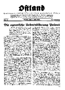 Ostland : Halbmonatsschrift für den gesamten Osten, Jg. 16, 1935, Nr 13.