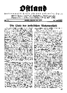 Ostland : Halbmonatsschrift für den gesamten Osten, Jg. 16, 1935, Nr 14.