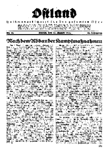 Ostland : Halbmonatsschrift für den gesamten Osten, Jg. 16, 1935, Nr 16.