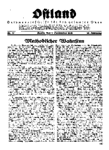 Ostland : Halbmonatsschrift für den gesamten Osten, Jg. 16, 1935, Nr 17.