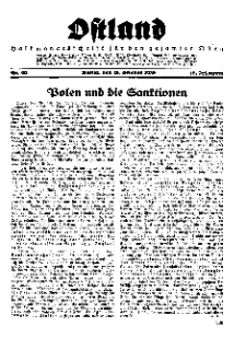 Ostland : Halbmonatsschrift für den gesamten Osten, Jg. 16, 1935, Nr 20.