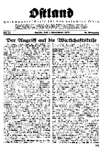 Ostland : Halbmonatsschrift für den gesamten Osten, Jg. 16, 1935, Nr 21.