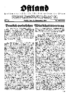 Ostland : Halbmonatsschrift für den gesamten Osten, Jg. 16, 1935, Nr 22.