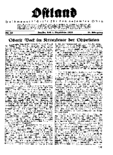 Ostland : Halbmonatsschrift für den gesamten Osten, Jg. 16, 1935, Nr 23.