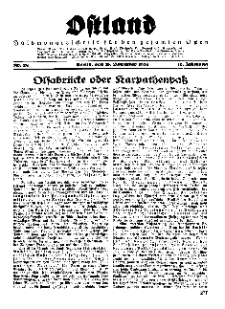 Ostland : Halbmonatsschrift für den gesamten Osten, Jg. 16, 1935, Nr 24.