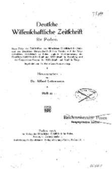 Deutsche wissenschaftliche Zeitschrift für Polen, 1928, H. 12.