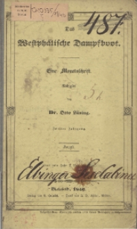 Das Westphälische Dampfboot : eine Monatsschrift, 2. Jg. 1846, [H. 8].