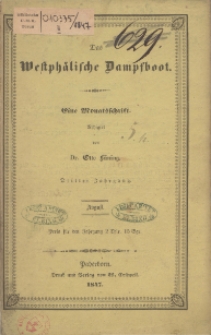 Das Westphälische Dampfboot : eine Monatsschrift, 3. Jg. 1847, [H. 8].