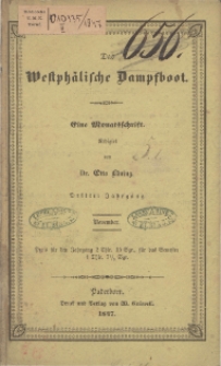 Das Westphälische Dampfboot : eine Monatsschrift, 3. Jg. 1847, [H. 11].