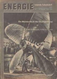 Energie - Technische Fachzeitschrift, 22. Jg. 1943, H. 1.