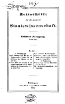 Zeitschrift für die gesammte Wissenschaft, 1854, H. 1.