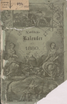 Volks-Kalender für das Jahr 1880