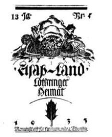 Elsaß-Land, Lothringer Heimat, 13. Jg. 1933, H. 5.