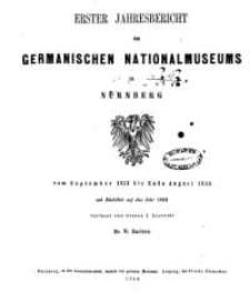 Jahresbericht des Germanischen Nationalmuseum, 1852-1859, H. 1-6