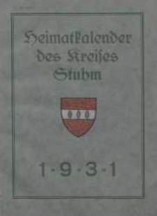 Heimatkalender des Kreises Stuhm, 1. Jg. 1931