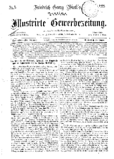 Deutsche Illustrirte Gewerbezeitung, 1868. Jahrg. XXXIII, nr 1.