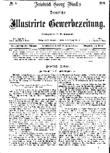 Deutsche Illustrirte Gewerbezeitung, 1871. Jahrg. XXXVI, nr 1.