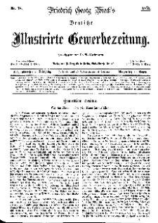 Deutsche Illustrirte Gewerbezeitung, 1871. Jahrg. XXXVI, nr 18.