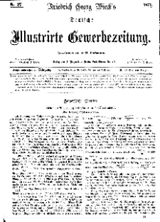 Deutsche Illustrirte Gewerbezeitung, 1871. Jahrg. XXXVI, nr 27.