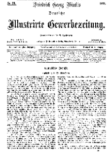 Deutsche Illustrirte Gewerbezeitung, 1871. Jahrg. XXXVI, nr 29.