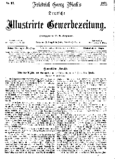Deutsche Illustrirte Gewerbezeitung, 1871. Jahrg. XXXVI, nr 37.